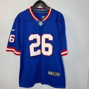 New York Giants Saquon Barkley #26 Blue Jersey Sewn  NFL Nike On Field Sz: M